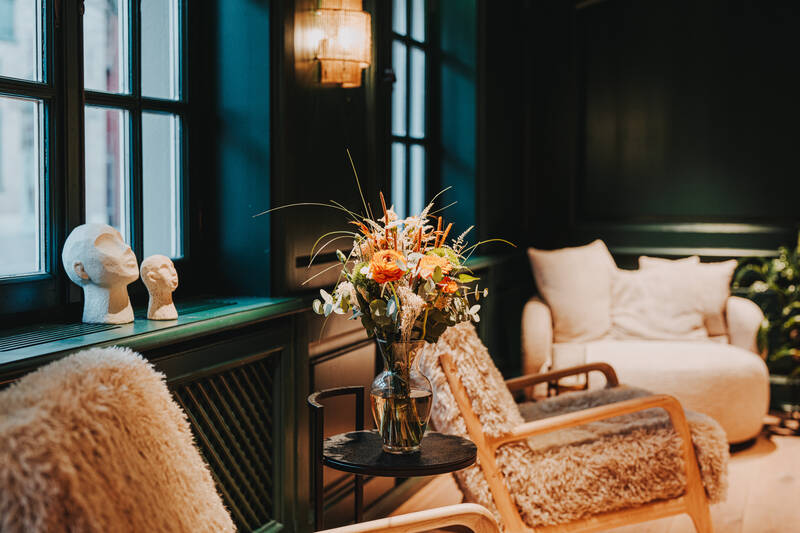 Atmosphäre im Restaurant Amber des Tides Boutique Hotel in Norden, Nordsee